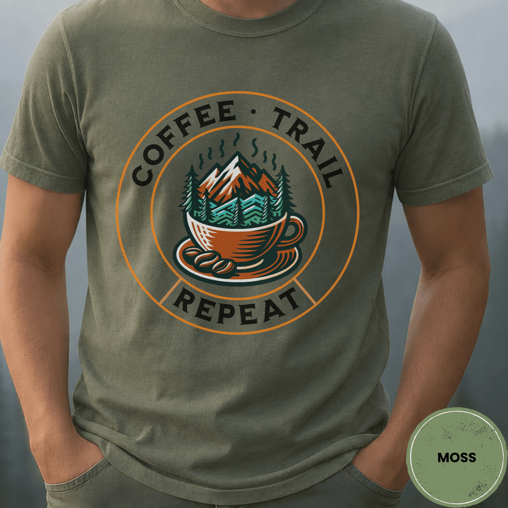 Comfort Colors® Coffee Trail Repeat Tee - Deadpan Outdoors Co.
