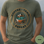 Comfort Colors® Coffee Trail Repeat Tee - Deadpan Outdoors Co.