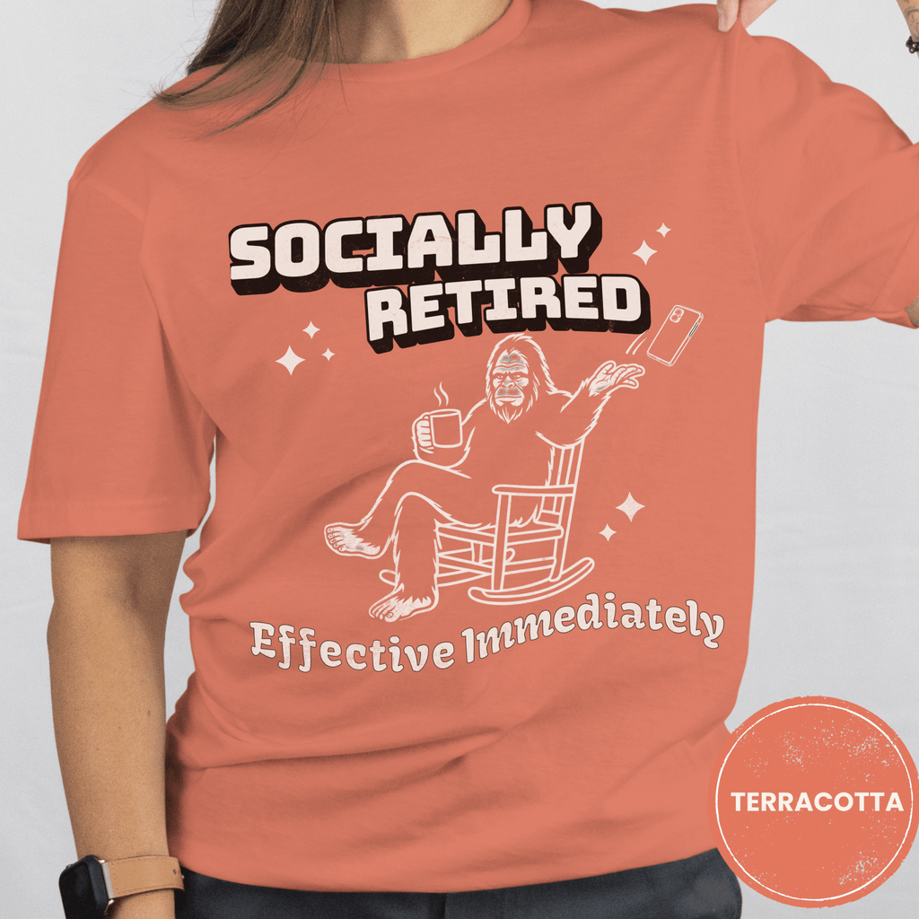 Comfort Colors® Socially Retired Effective Immediately Tee - Deadpan Outdoors Co.