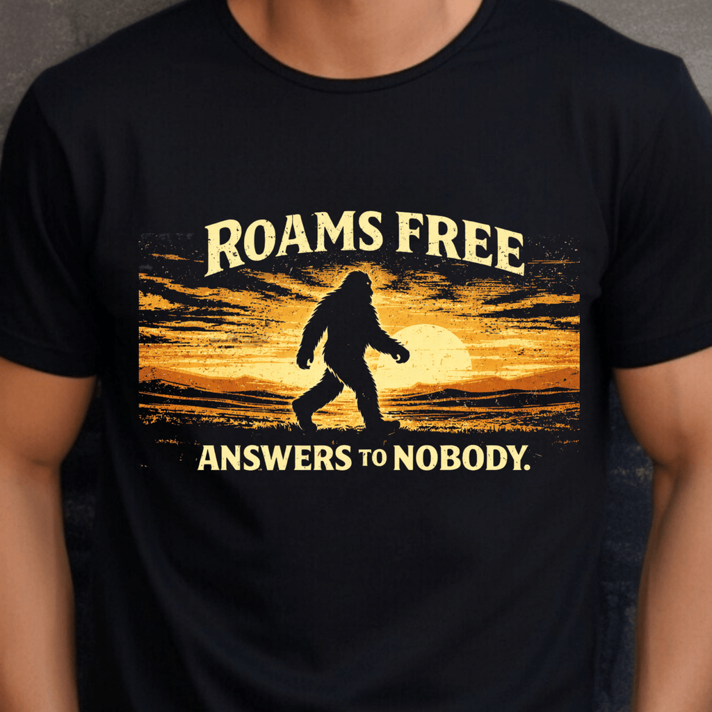 Roams Free - Answers To Nobody. - Gildan Tee - Deadpan Outdoors Co.