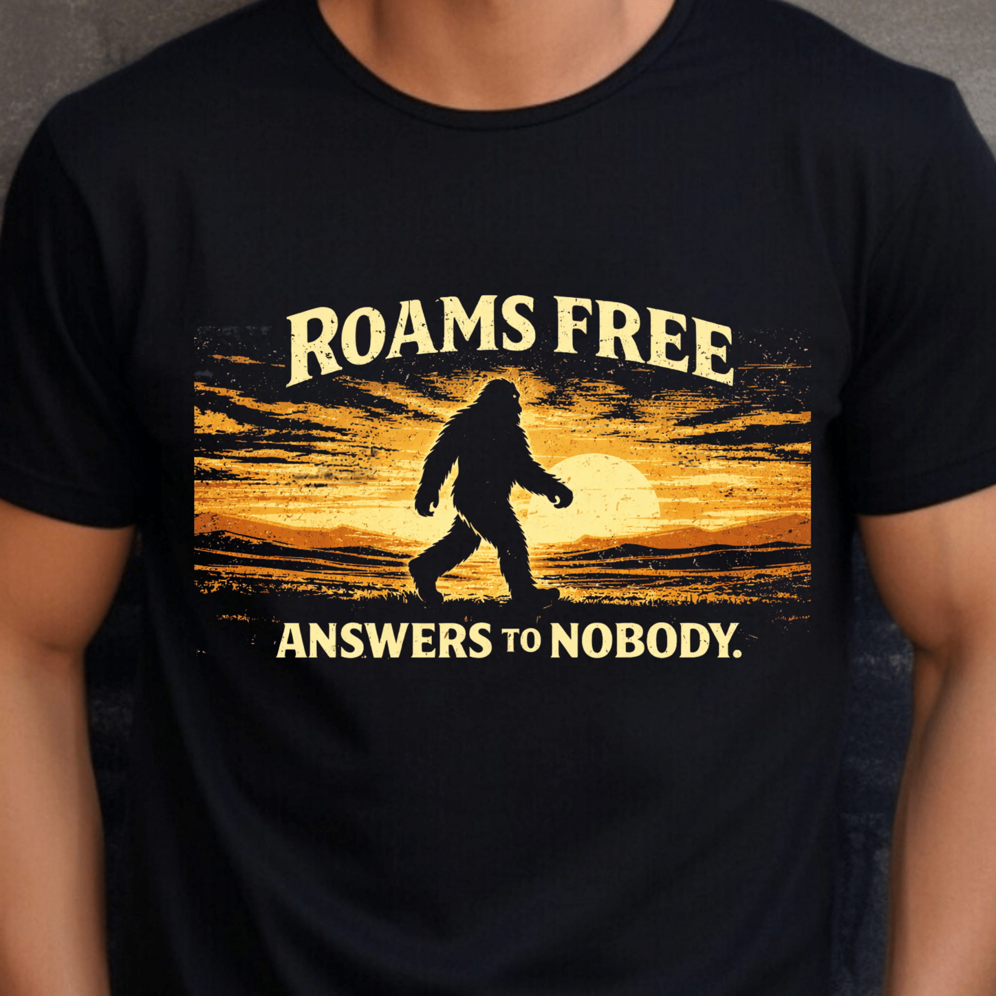 Roams Free - Answers To Nobody. - Gildan Tee - Deadpan Outdoors Co.