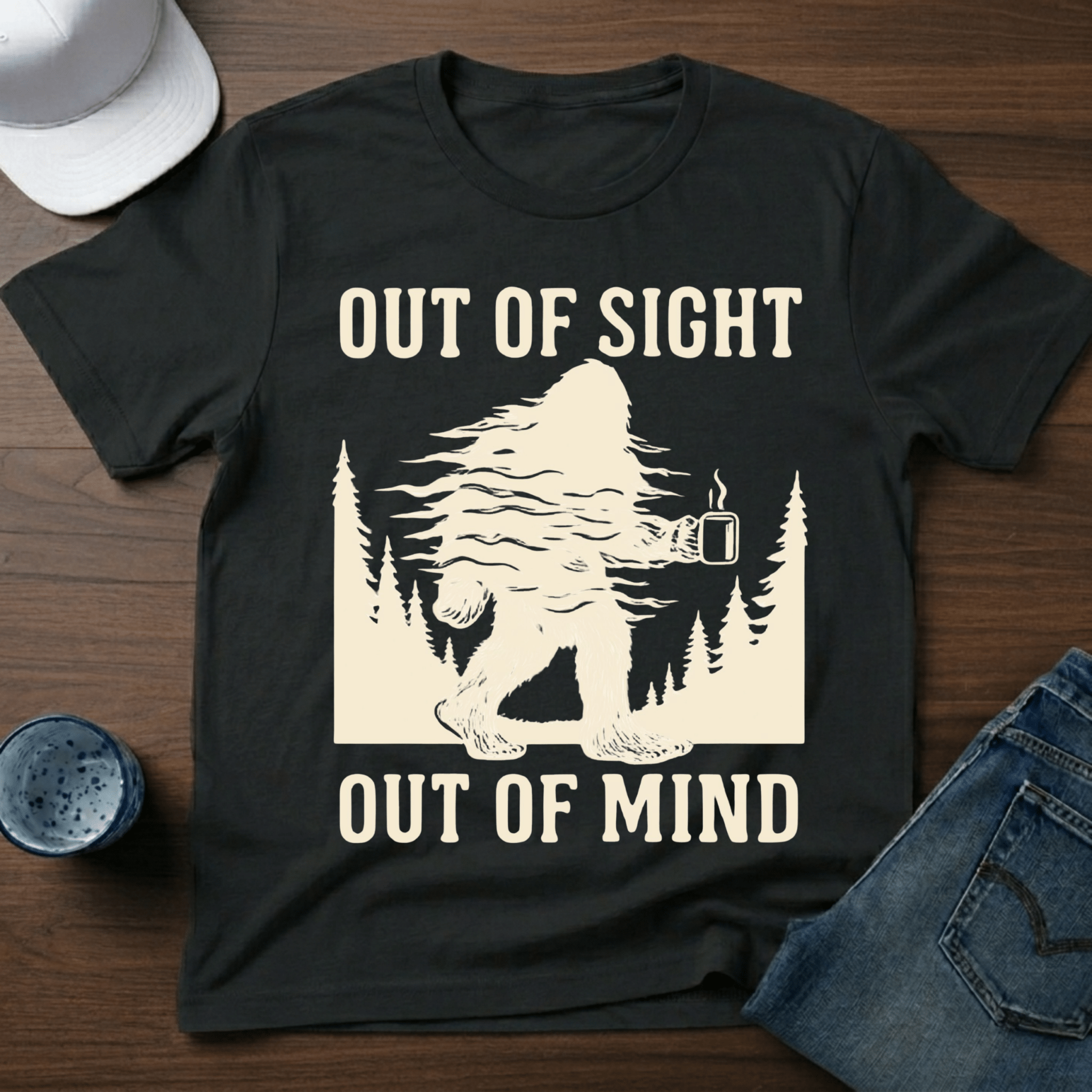 Out Of Sight - Out Of Mind T-Shirt - Deadpan Outdoors Co.