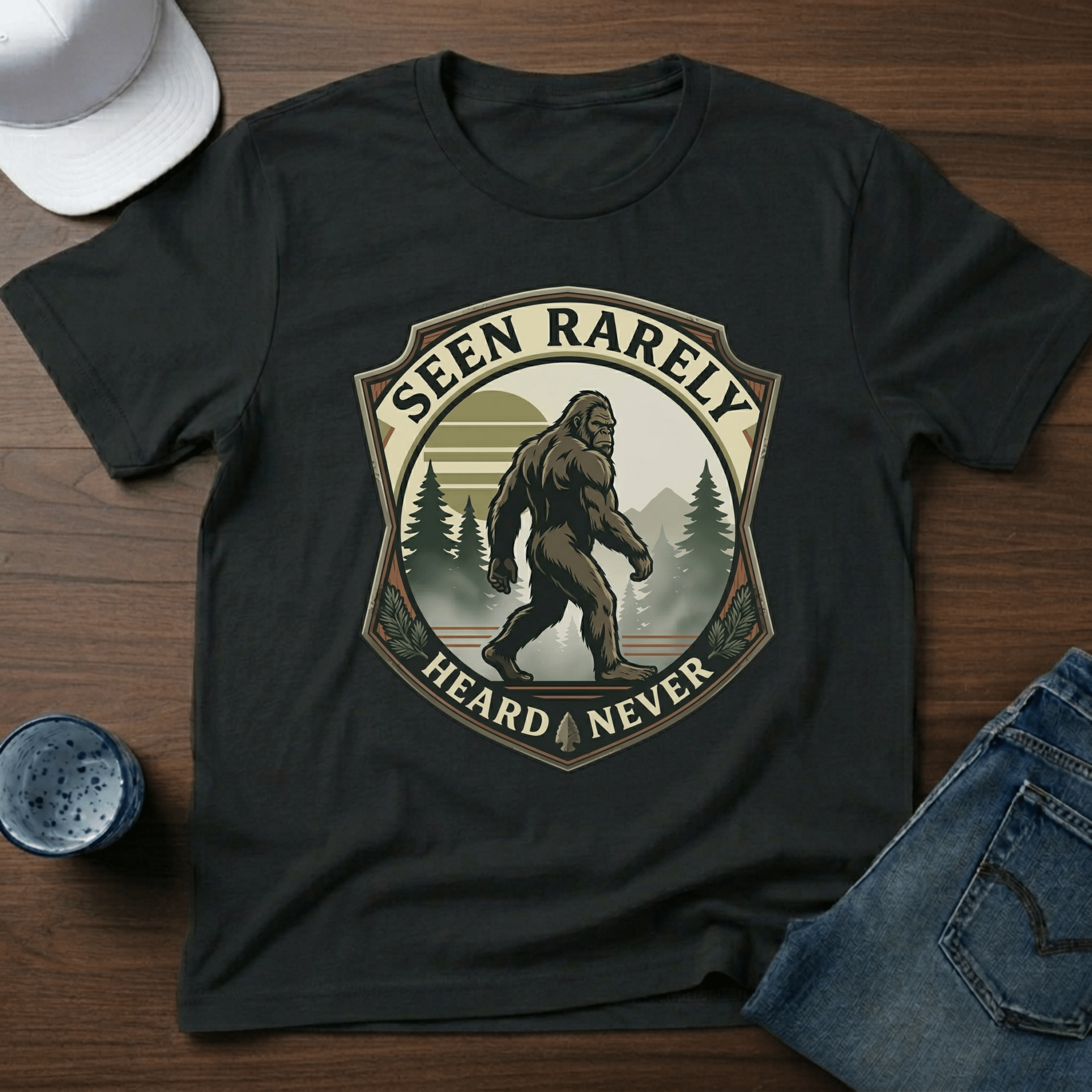 Seen Rarely Heard Never T-Shirt - Deadpan Outdoors Co.