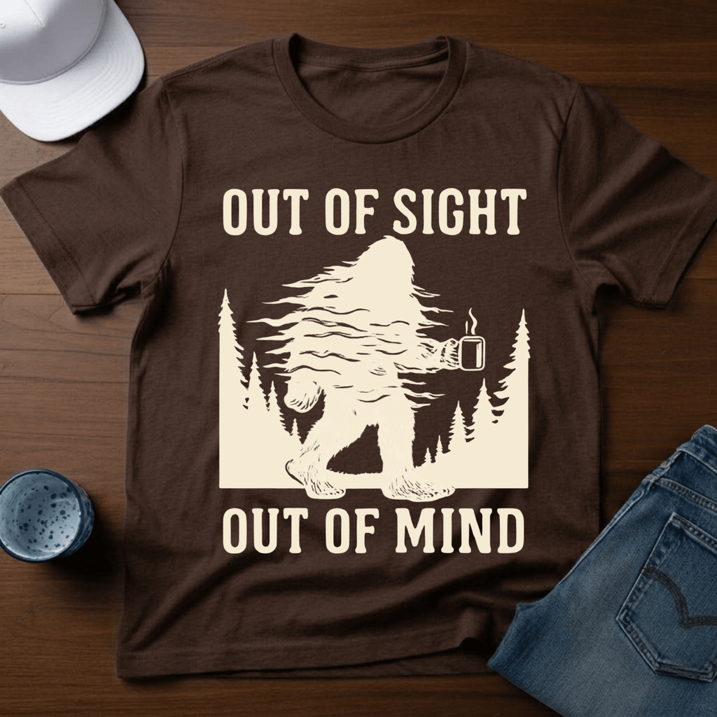 Out Of Sight - Out Of Mind T-Shirt - Deadpan Outdoors Co.