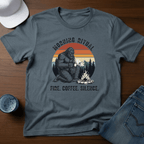 Morning Ritual Fire. Coffee. Silence. T-Shirt - Deadpan Outdoors Co.