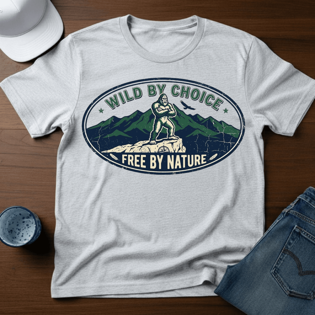 Wild By Choice - Free By Nature T-Shirt - Deadpan Outdoors Co.