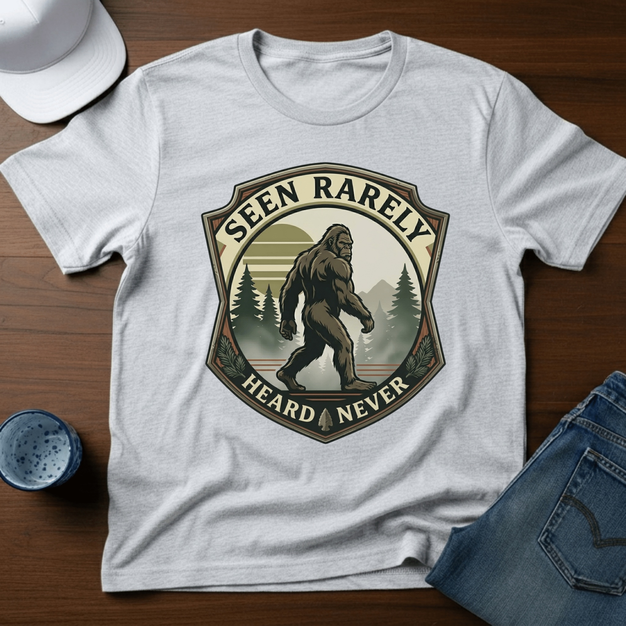 Seen Rarely Heard Never T-Shirt - Deadpan Outdoors Co.