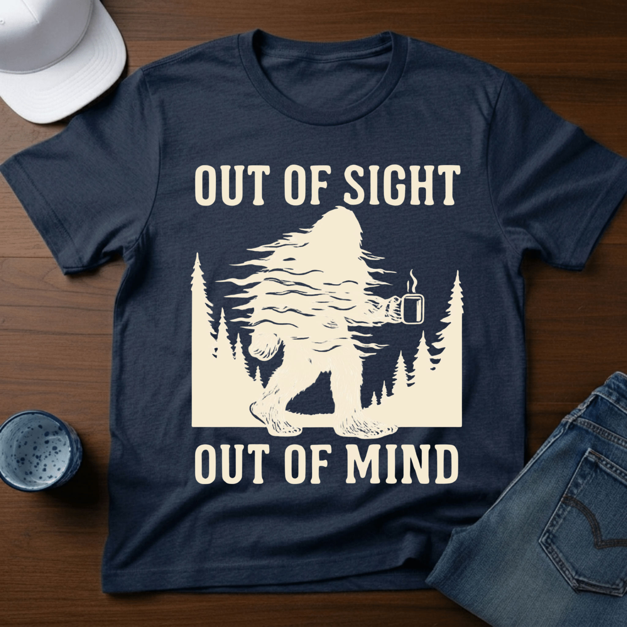 Out Of Sight - Out Of Mind T-Shirt - Deadpan Outdoors Co.