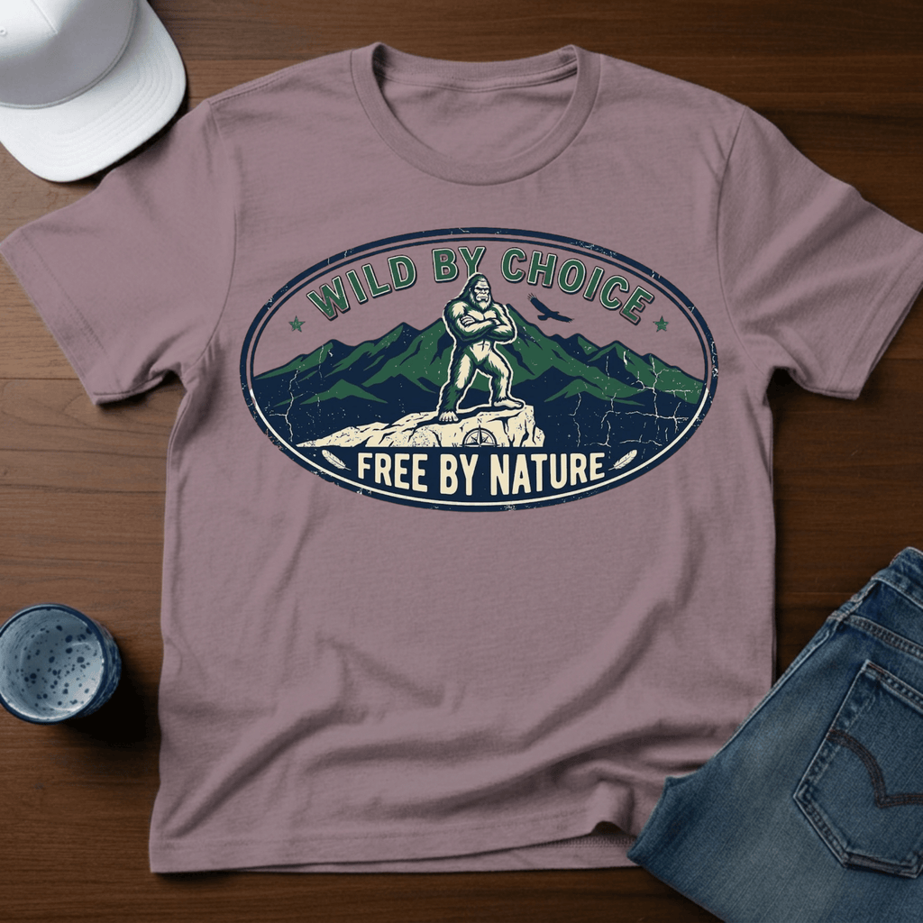 Wild By Choice - Free By Nature T-Shirt - Deadpan Outdoors Co.