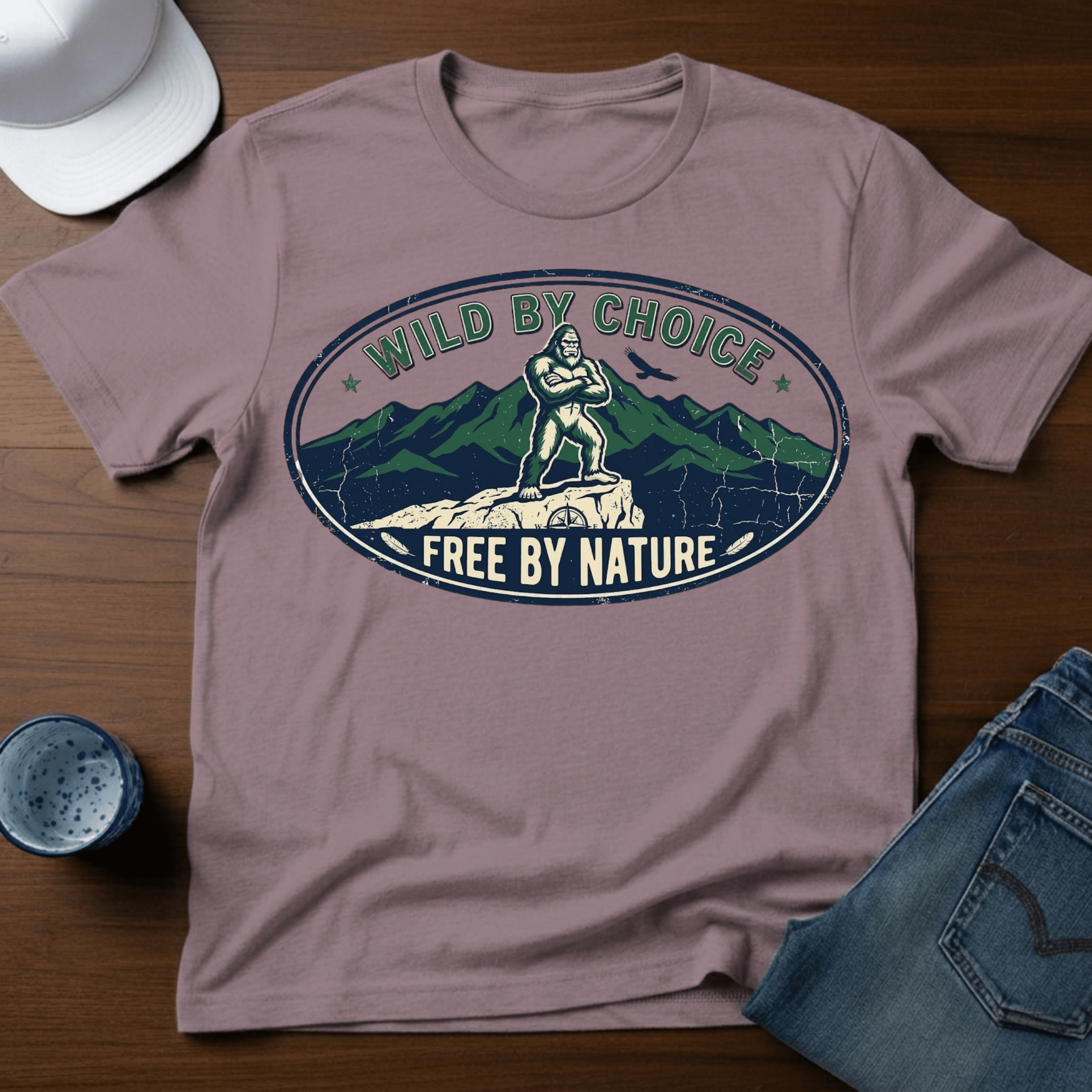 Wild By Choice - Free By Nature T-Shirt - Deadpan Outdoors Co.
