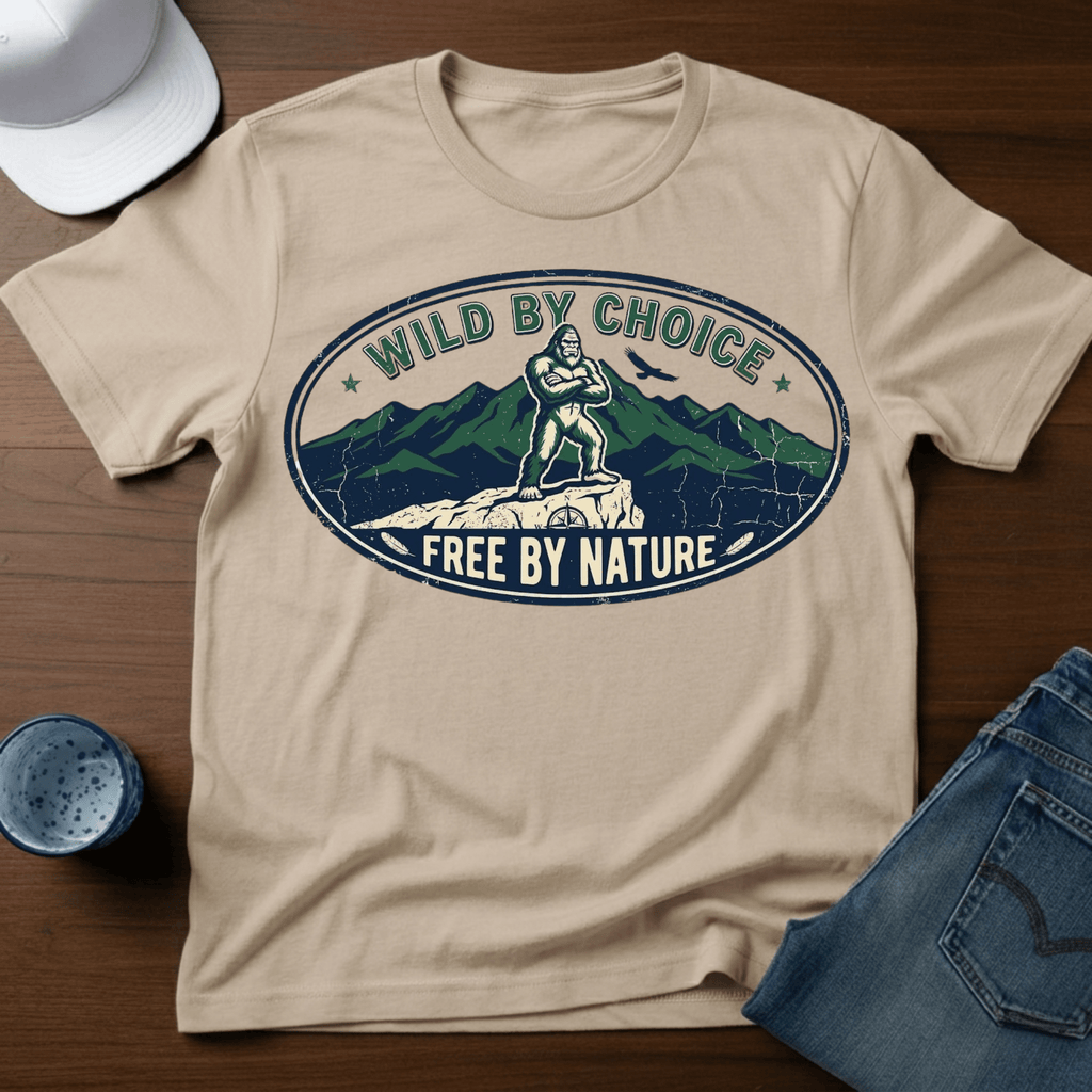 Wild By Choice - Free By Nature T-Shirt - Deadpan Outdoors Co.