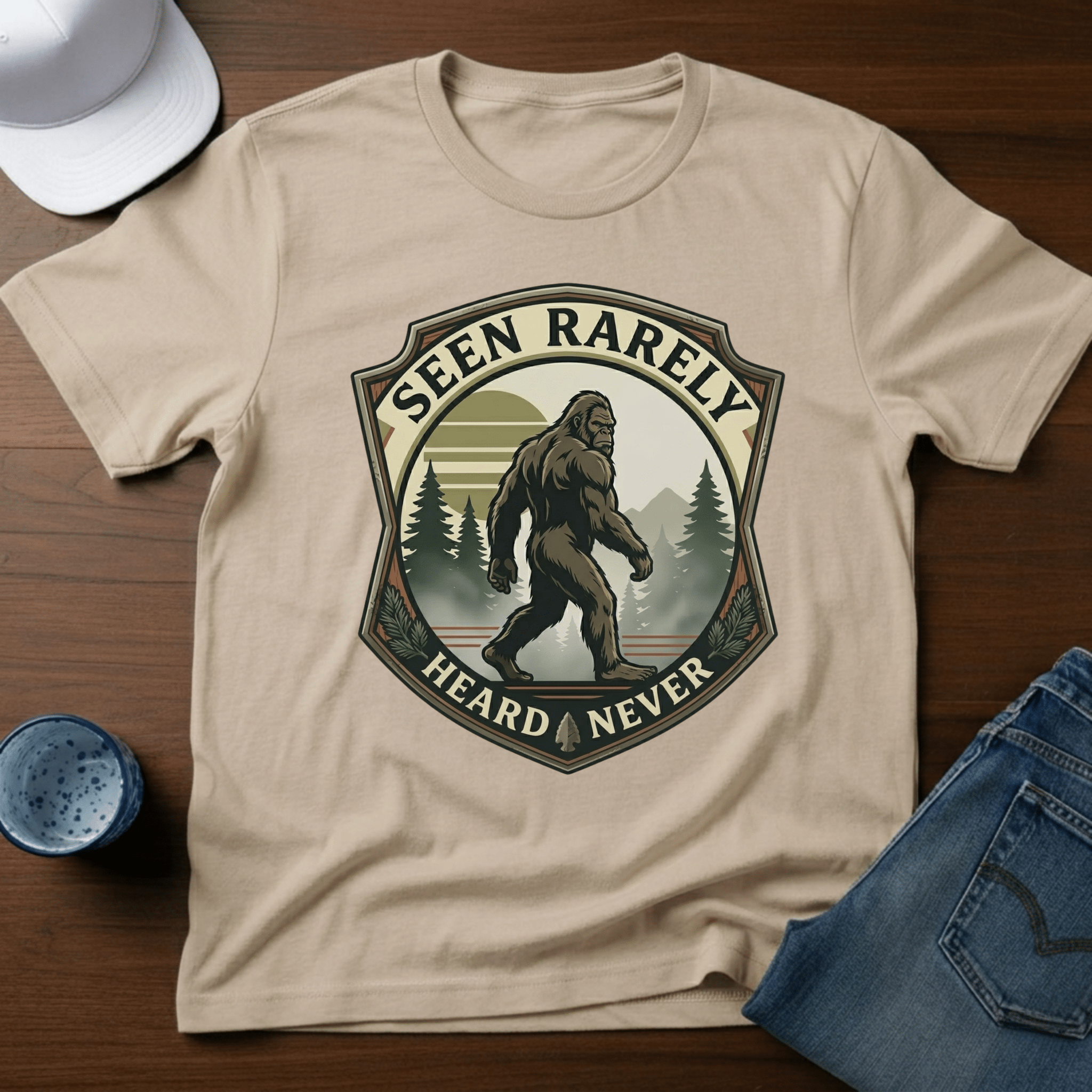 Seen Rarely Heard Never T-Shirt - Deadpan Outdoors Co.