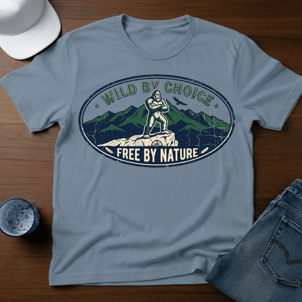 Wild By Choice - Free By Nature T-Shirt - Deadpan Outdoors Co.