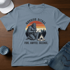 Morning Ritual Fire. Coffee. Silence. T-Shirt - Deadpan Outdoors Co.