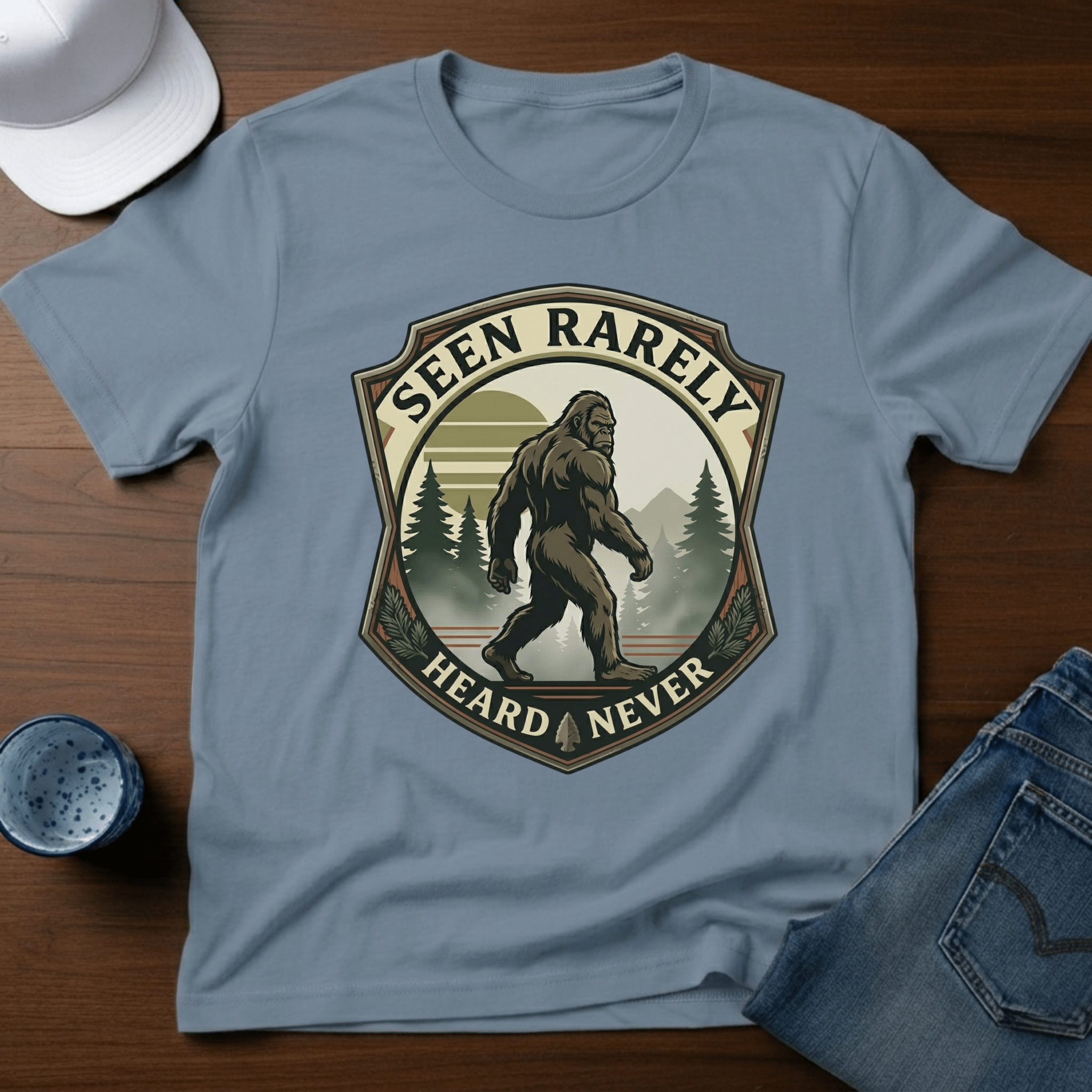 Seen Rarely Heard Never T-Shirt - Deadpan Outdoors Co.