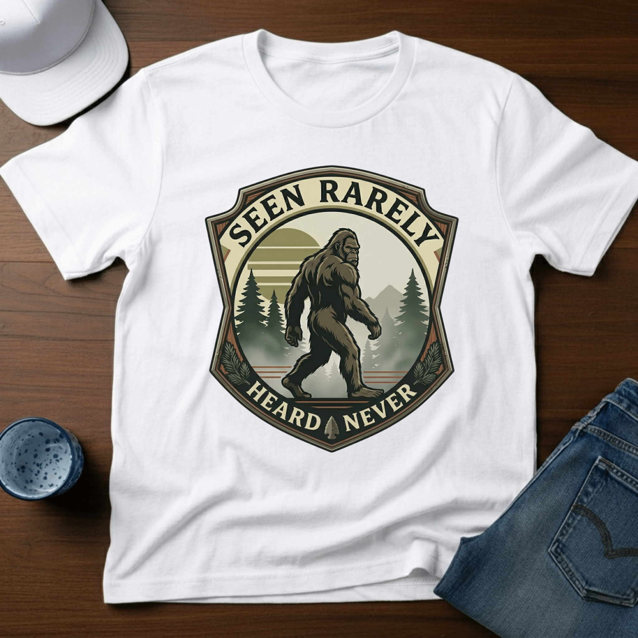 Seen Rarely Heard Never T-Shirt - Deadpan Outdoors Co.