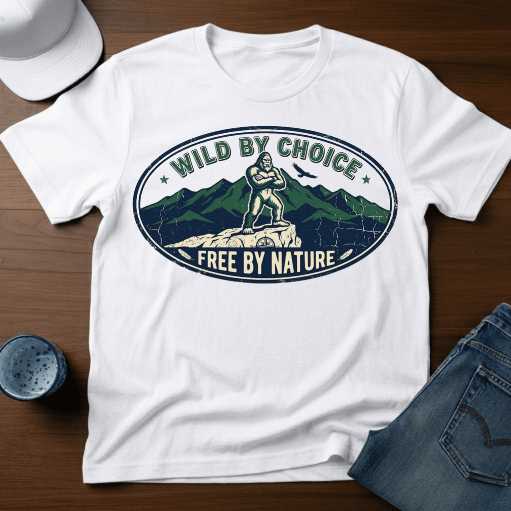 Wild By Choice - Free By Nature T-Shirt - Deadpan Outdoors Co.