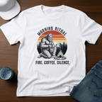 Morning Ritual Fire. Coffee. Silence. T-Shirt - Deadpan Outdoors Co.