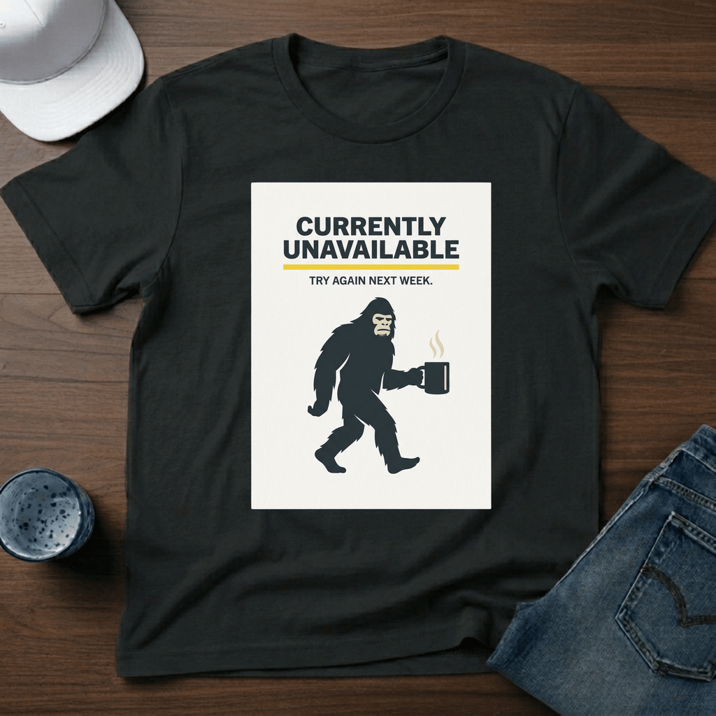 Currently Unavailable Try Again Next Week T-Shirt - Deadpan Outdoors Co.