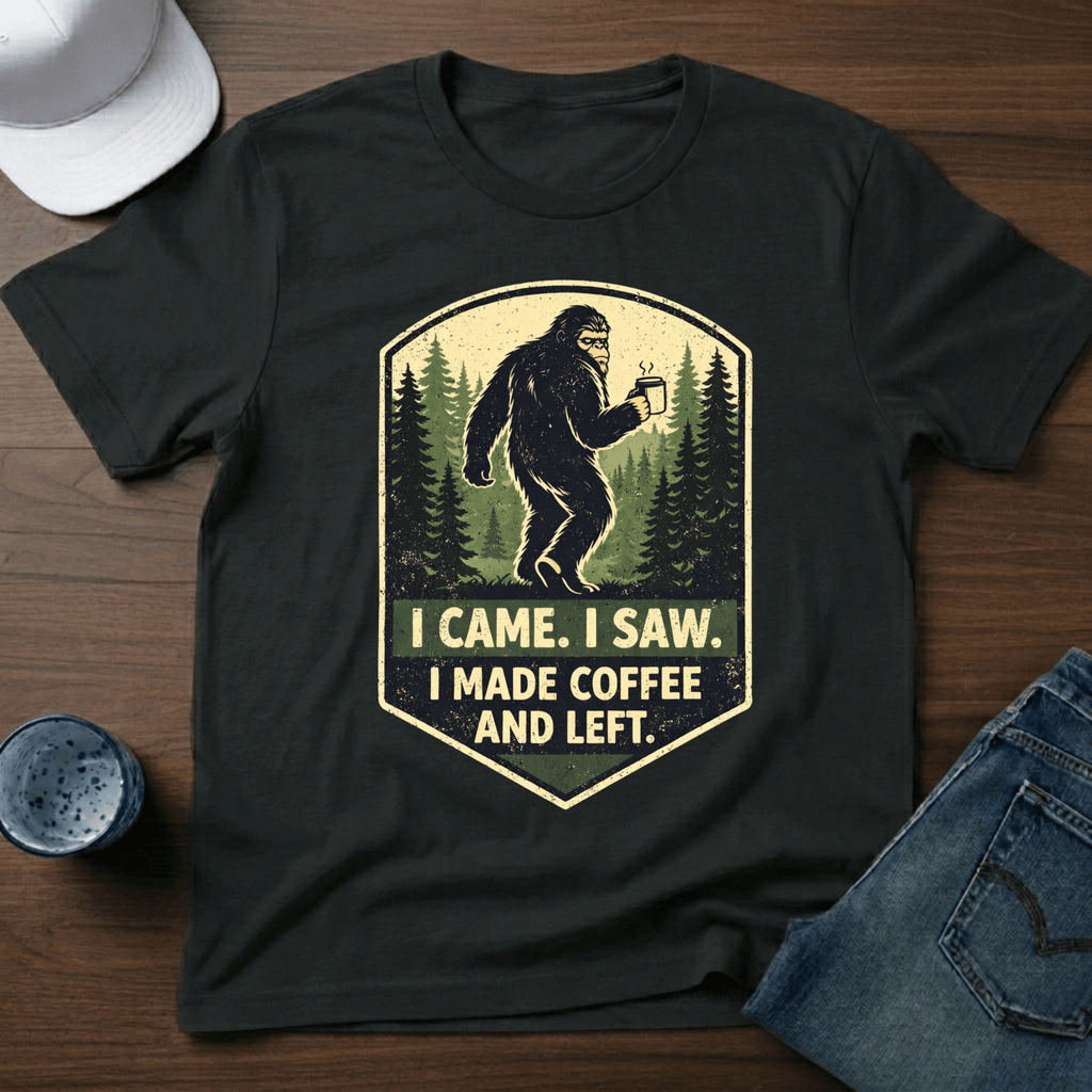 I Came. I Saw. I Made Coffee And Left. T-Shirt - Deadpan Outdoors Co.