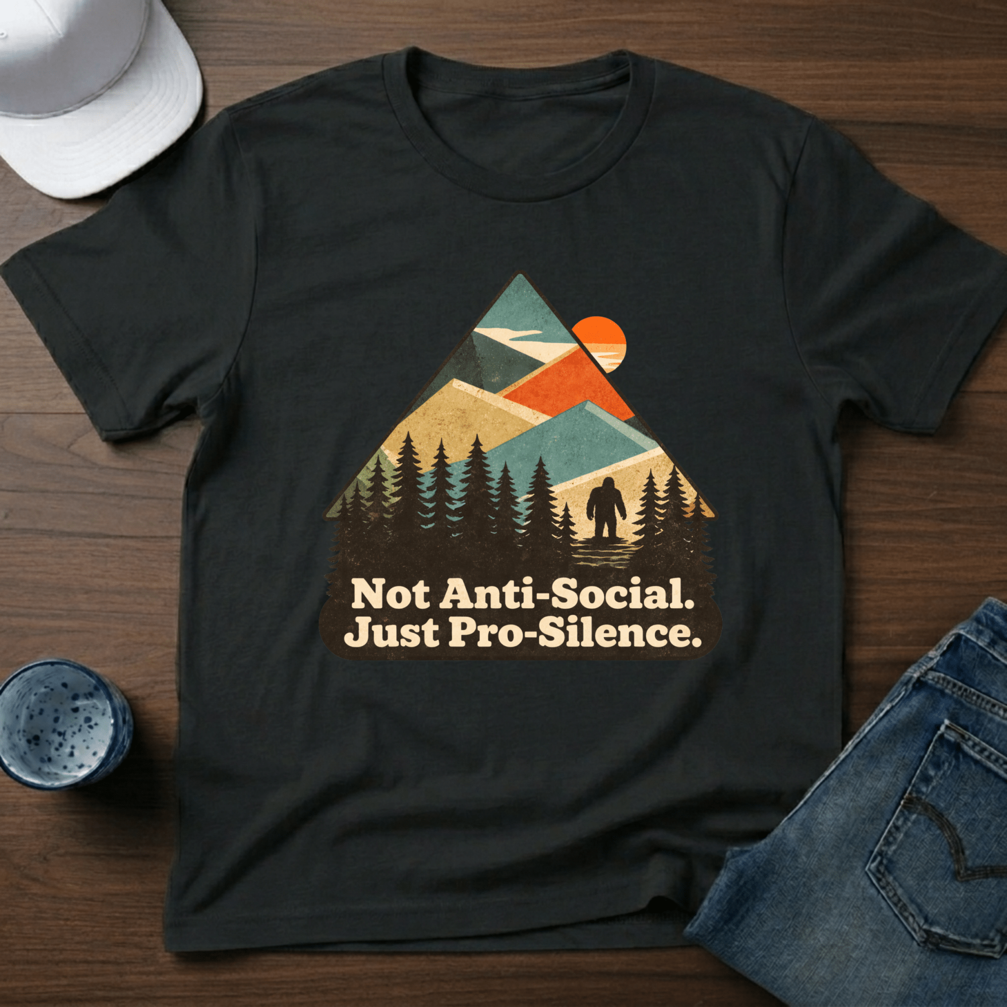 Not Anti - Social. - Just Pro - Silence T-Shirt - Deadpan Outdoors Co.