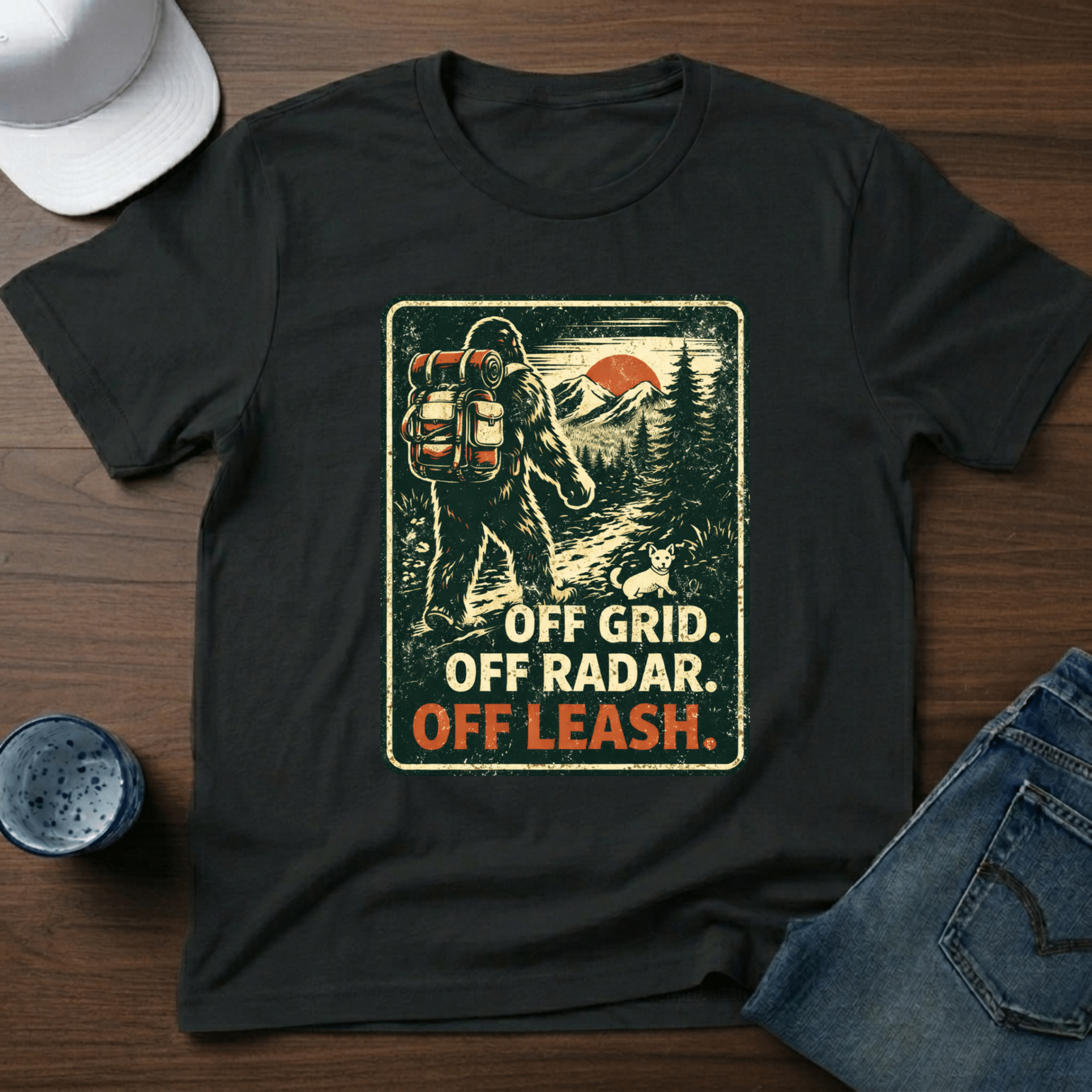 Off Grid. Off Radar. Off Leash T-Shirt - Deadpan Outdoors Co.
