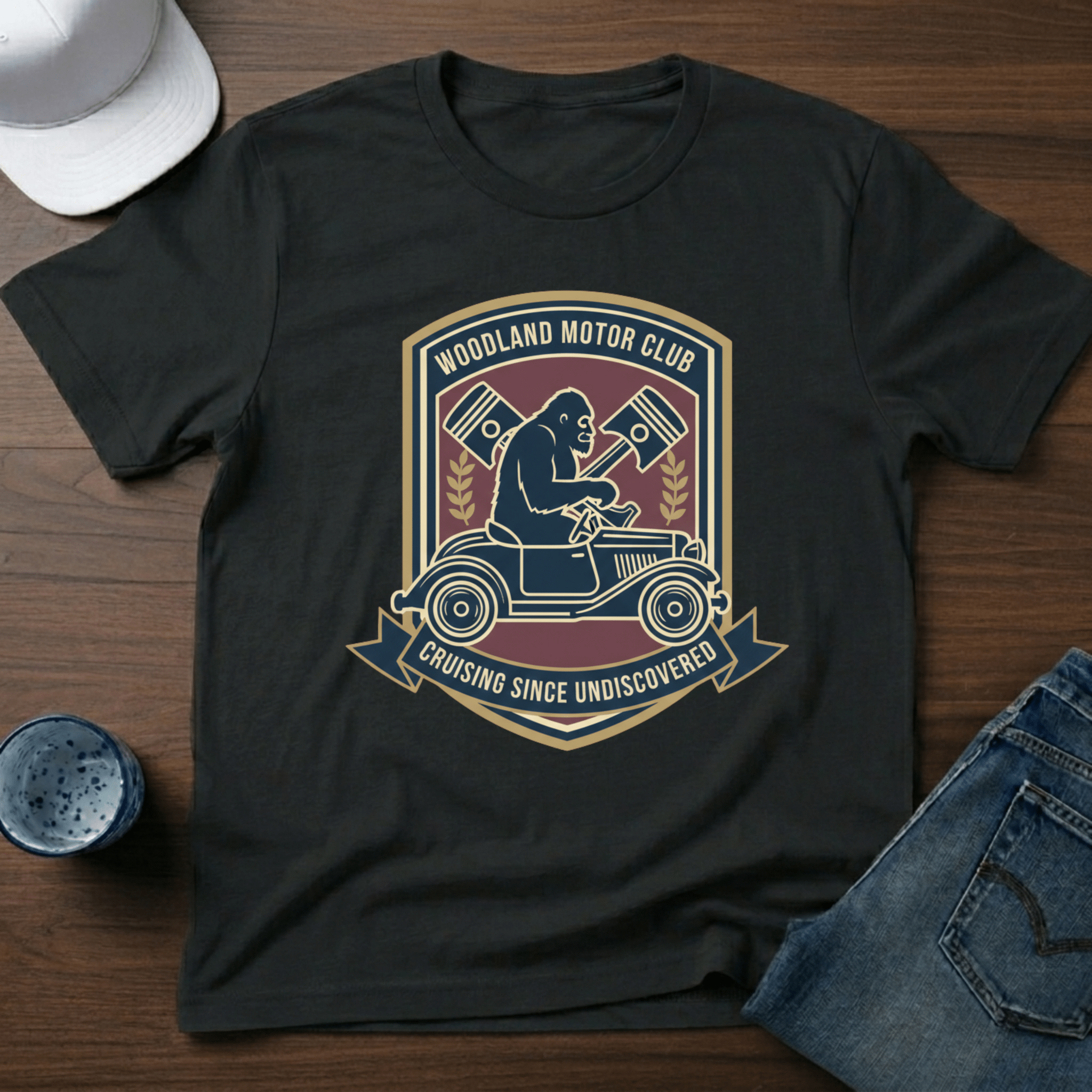Woodland Motor Club T-Shirt - Deadpan Outdoors Co.