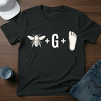 Bee + G + Foot - Bigfoot Rebus Puzzle T-Shirt - Deadpan Outdoors Co.