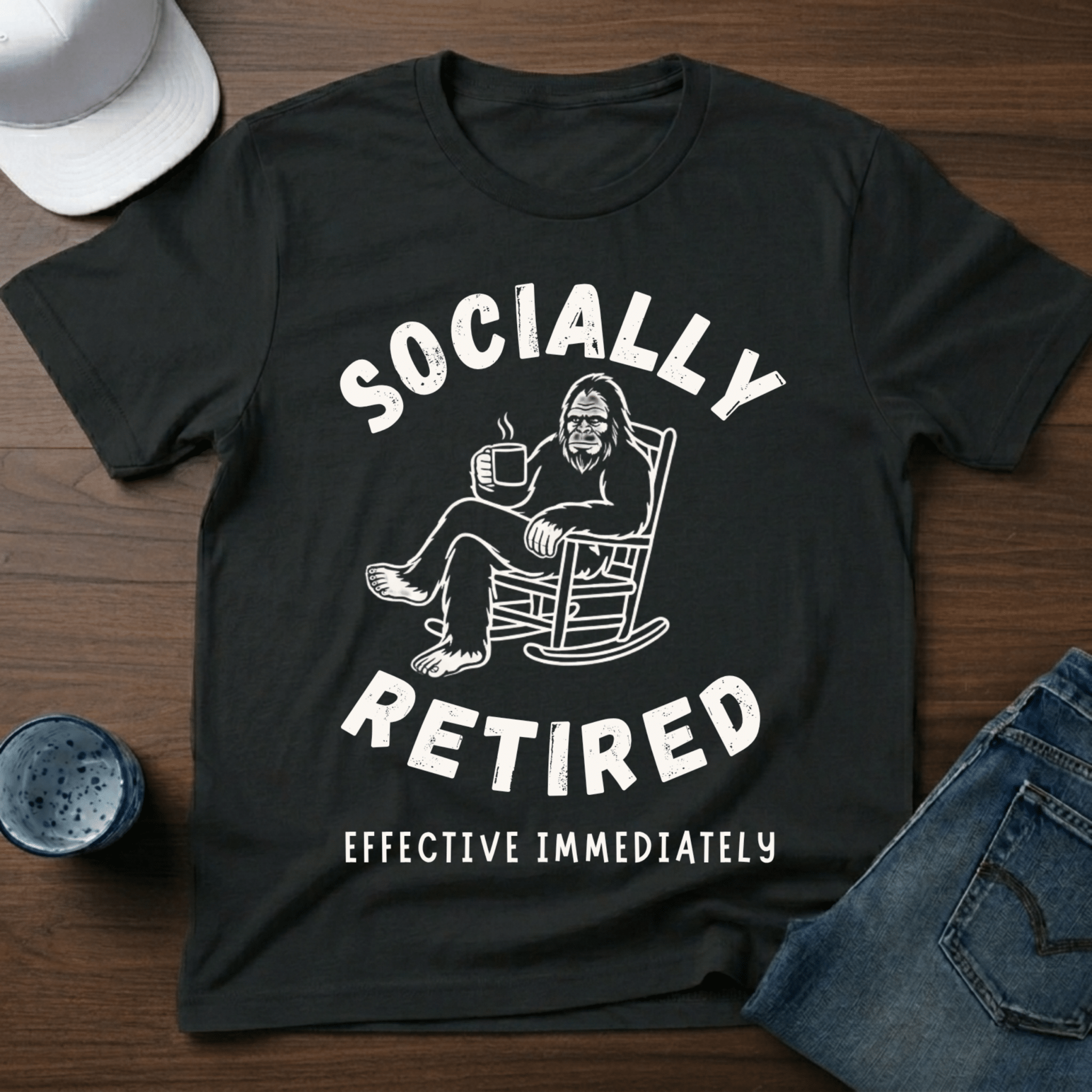 Socially Retired - Effective Immediately T-Shirt - Deadpan Outdoors Co.
