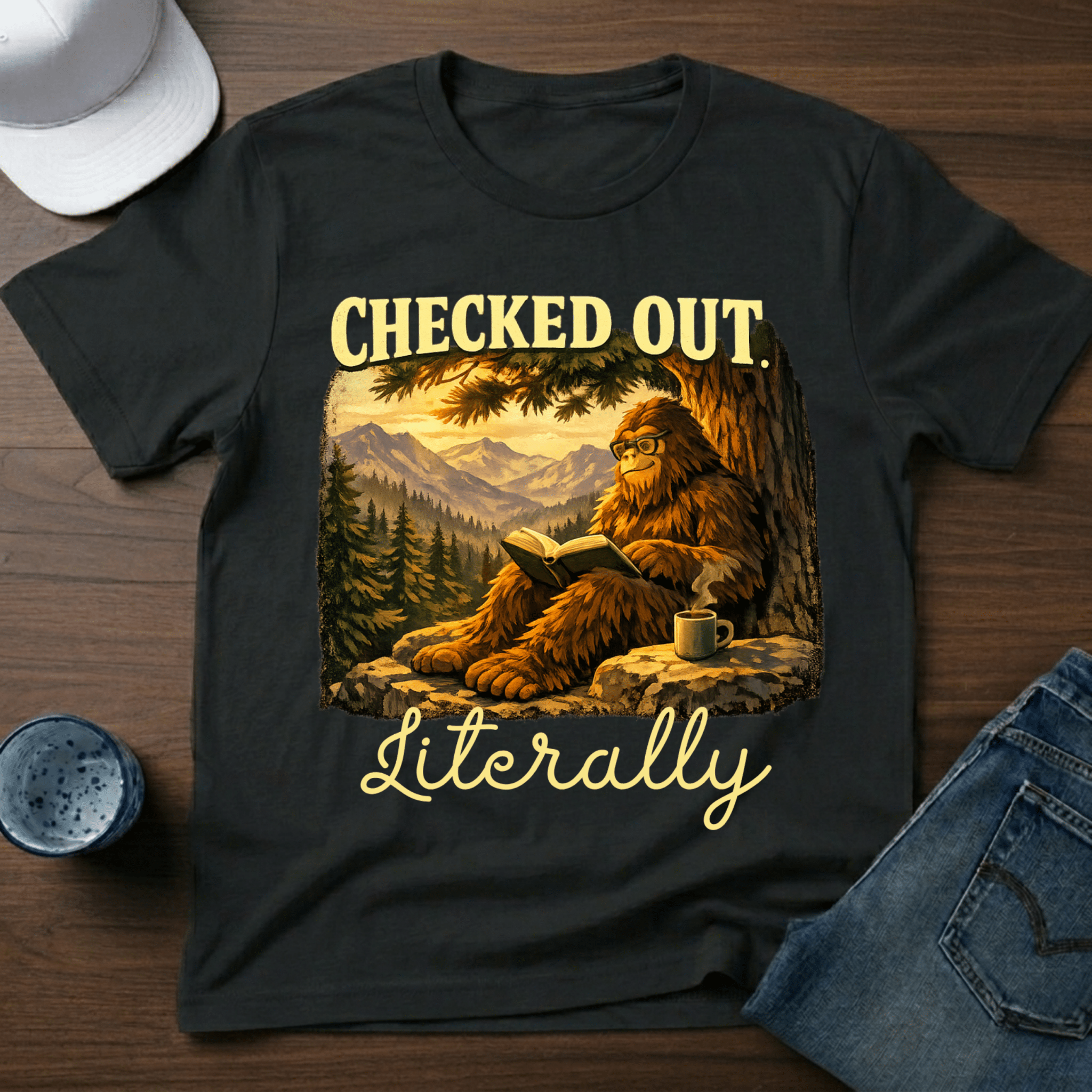 Checked Out. Literally T-Shirt - Deadpan Outdoors Co.