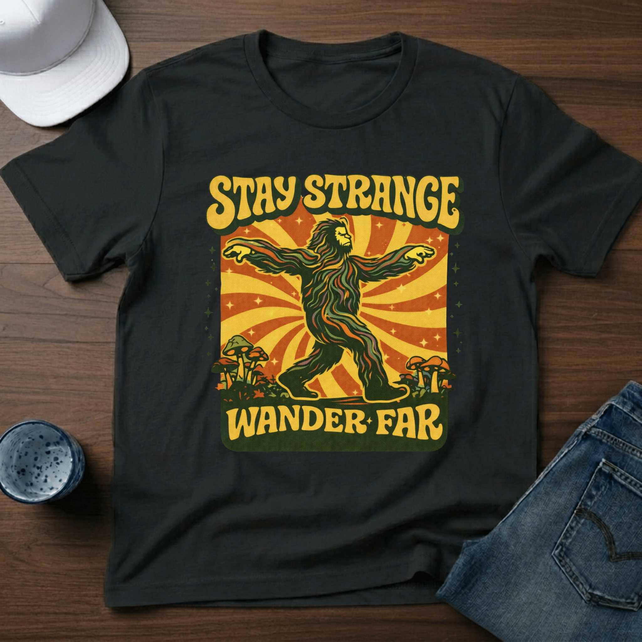 Stay Strange Wander Far T-Shirt - Deadpan Outdoors Co.