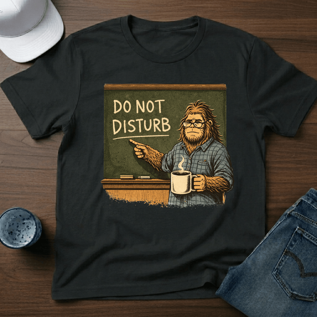 Do Not Disturb - Teacher Bigfoot T-Shirt - Deadpan Outdoors Co.