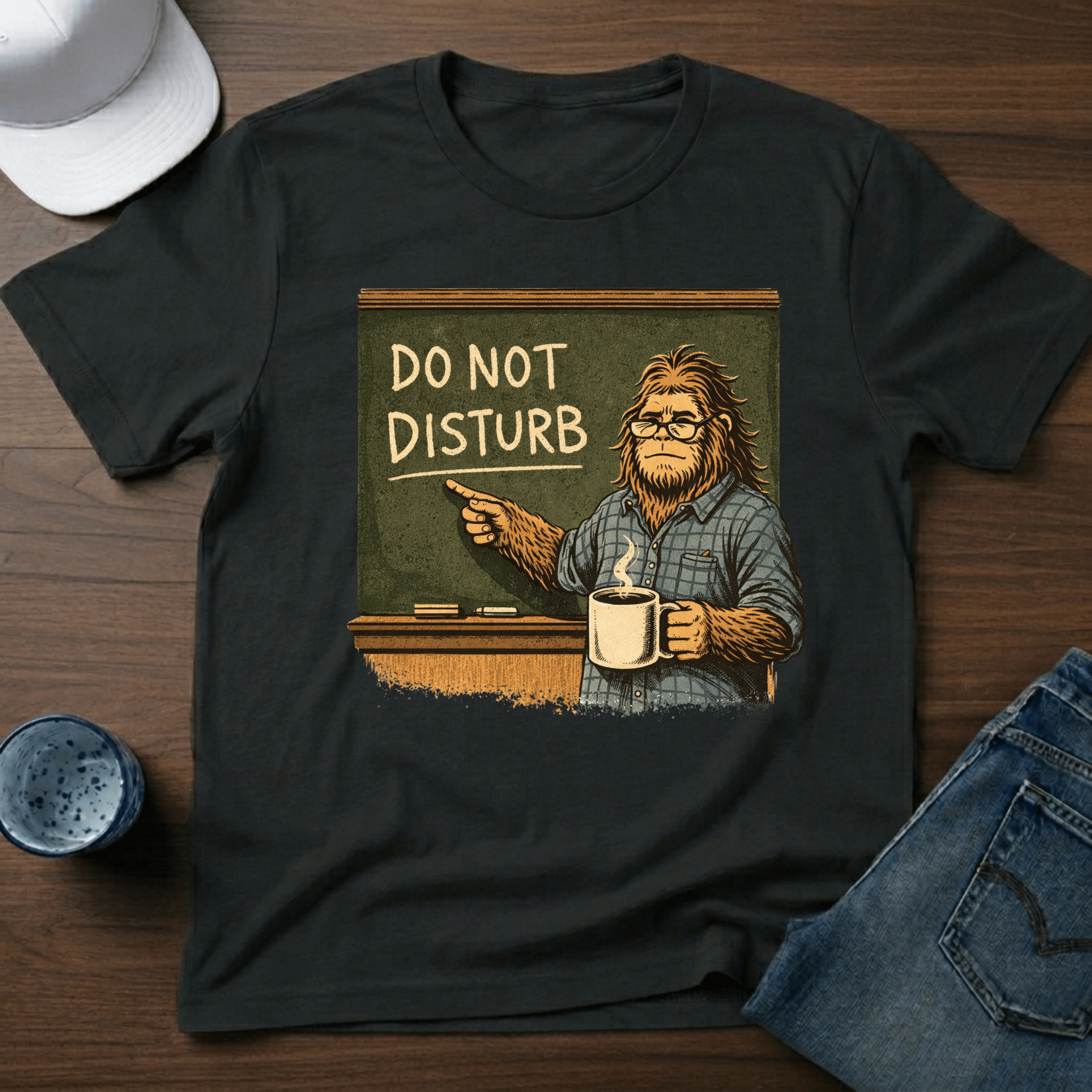 Do Not Disturb - Teacher Bigfoot T-Shirt - Deadpan Outdoors Co.