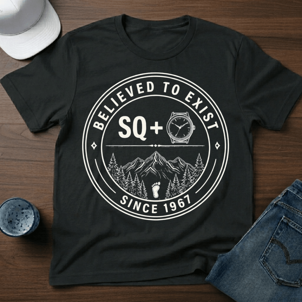 Believed To Exist - SQUATCH - Since 1967 - Squatch Rebus Puzzle T-Shirt - Deadpan Outdoors Co.