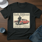 Built Different Runs Wild T-Shirt - Deadpan Outdoors Co.