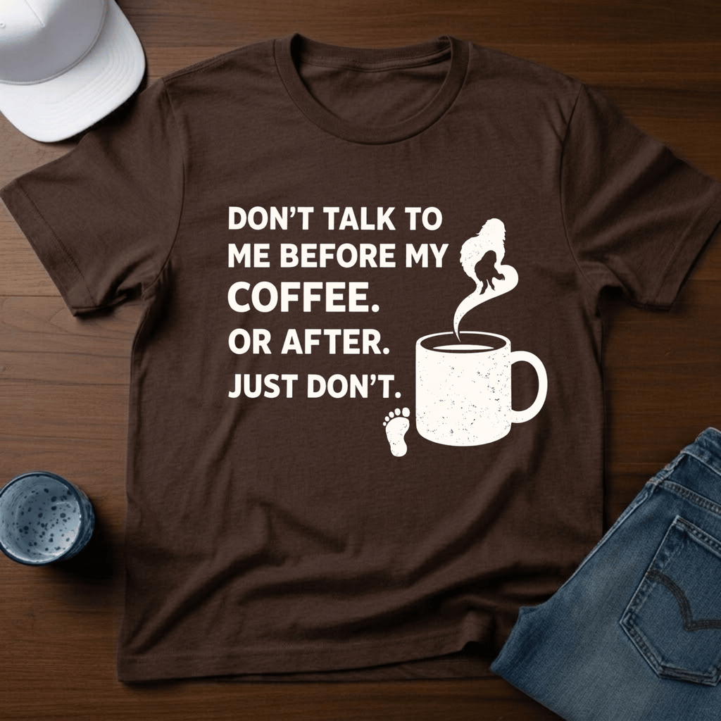 Don't Talk To Me Before My Coffee. Or After. Just Don't. T-Shirt - Deadpan Outdoors Co.