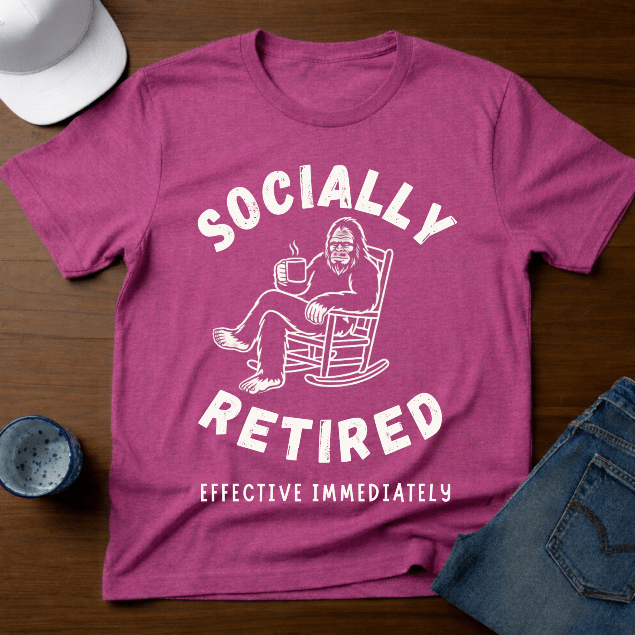 Socially Retired - Effective Immediately T-Shirt - Deadpan Outdoors Co.