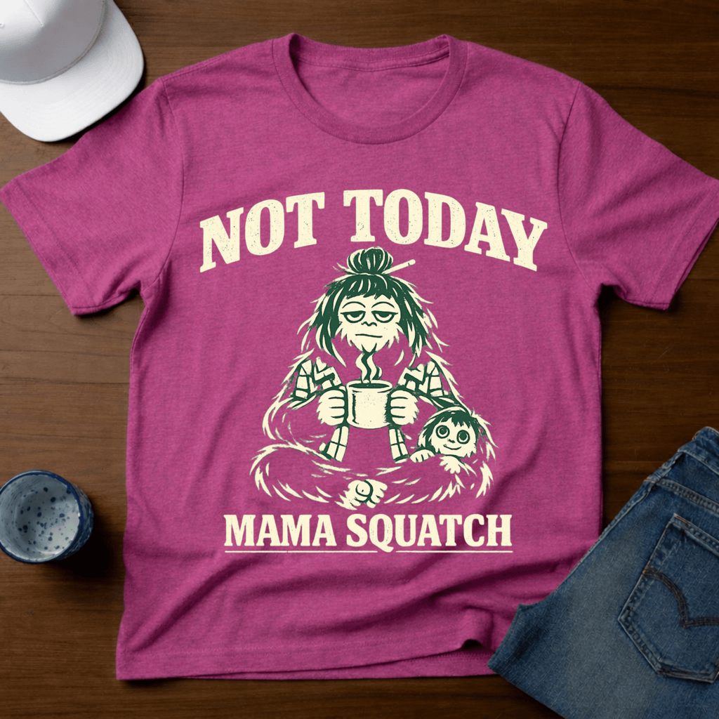 Not Today - Mama Squatch T-Shirt - Deadpan Outdoors Co.