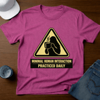 Minimal Human Interaction Practiced Daily - Female Bigfoot T-Shirt - Deadpan Outdoors Co.