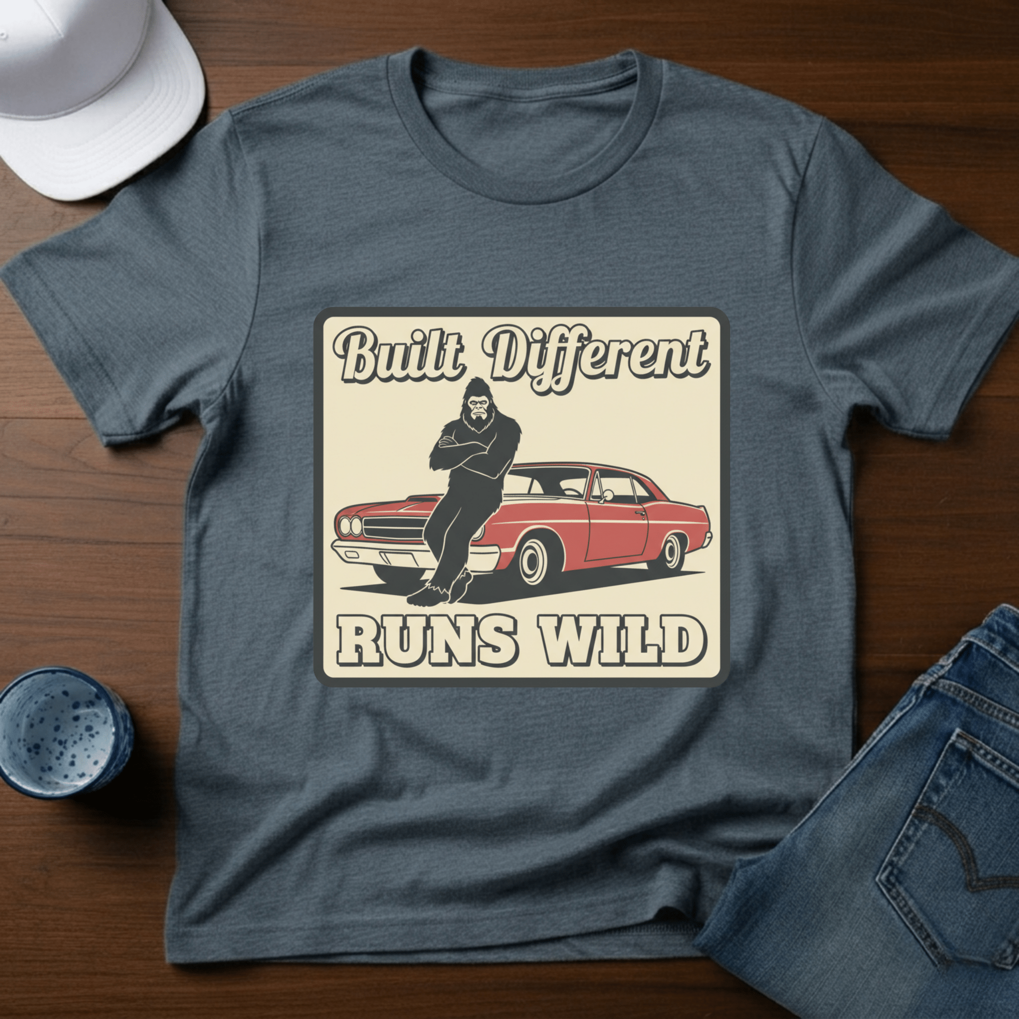 Built Different Runs Wild T-Shirt - Deadpan Outdoors Co.