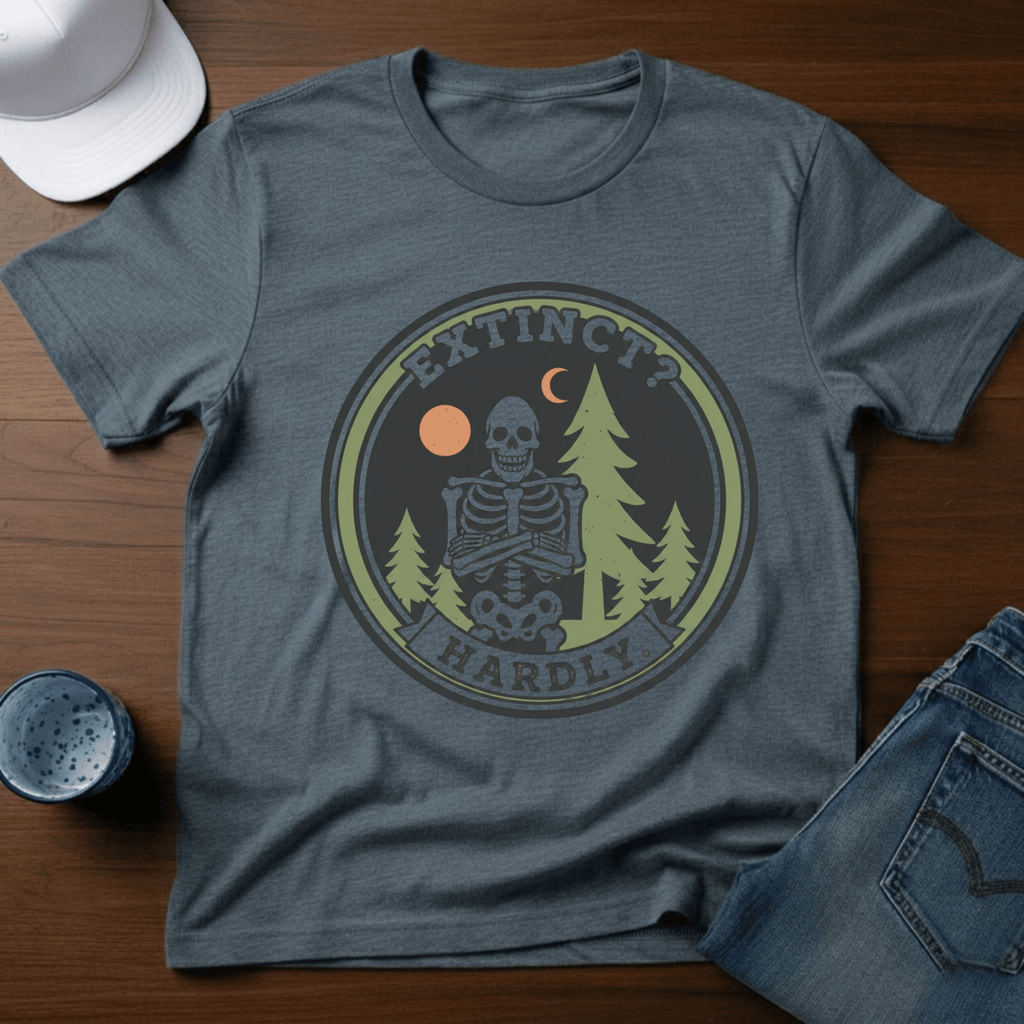 Extinct? Hardly T-Shirt - Deadpan Outdoors Co.