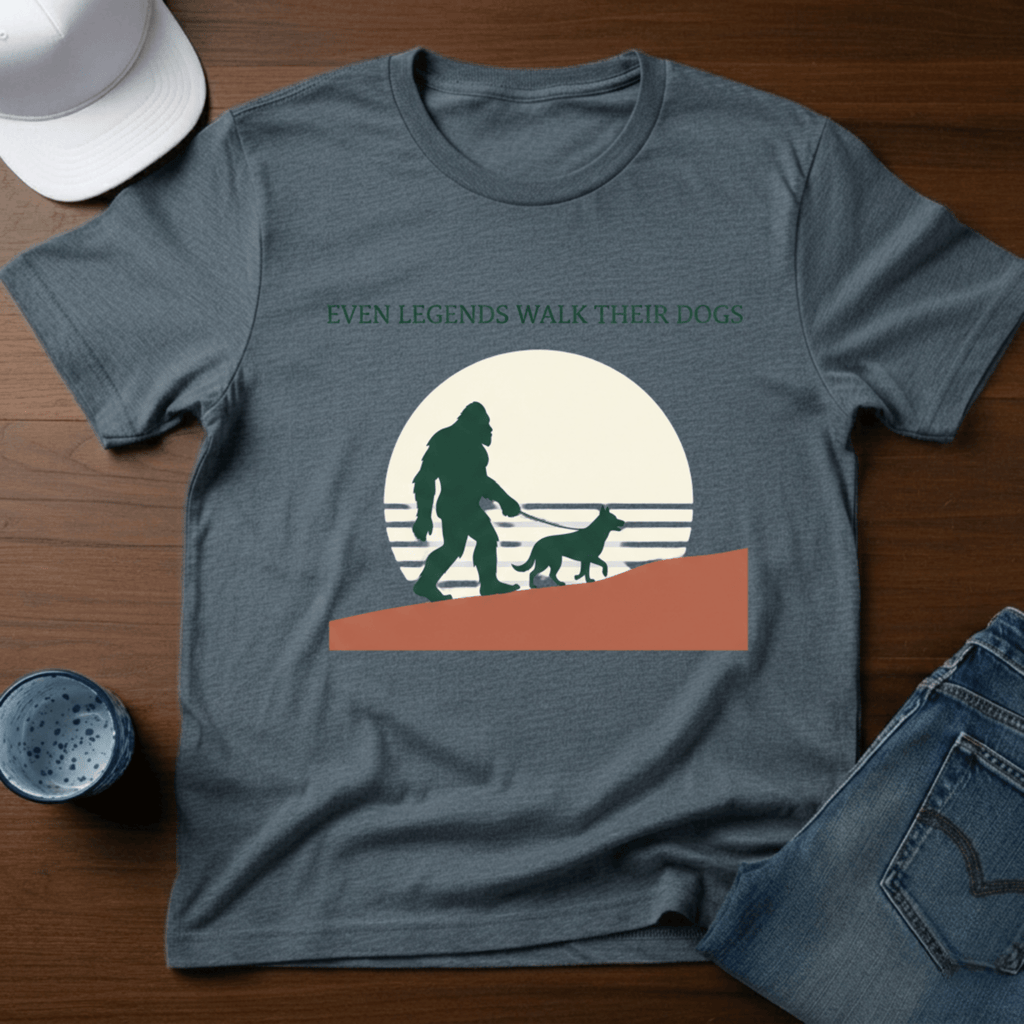 Even Legends Walk Their Dogs T-Shirt - Deadpan Outdoors Co.