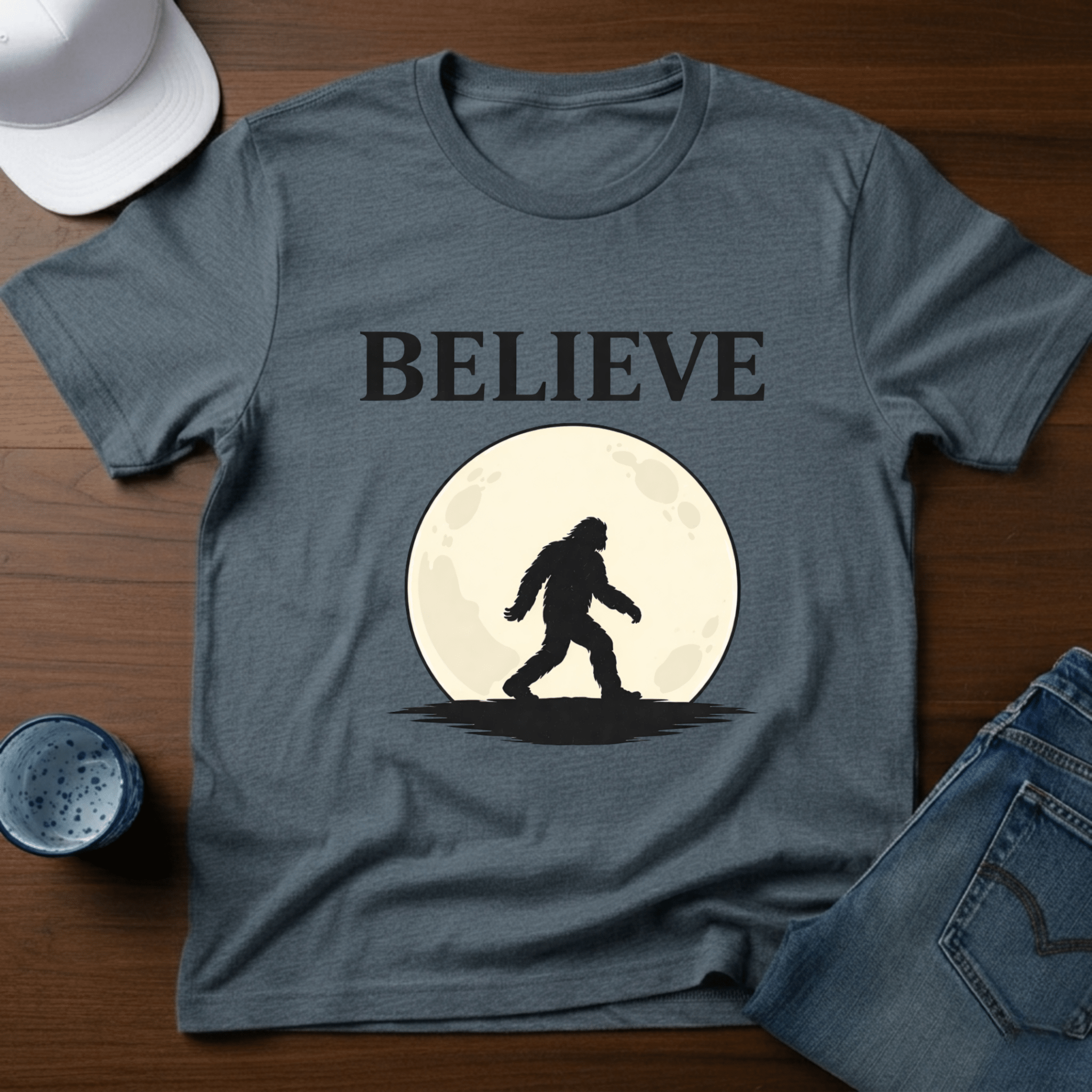Believe - Moon T-Shirt - Deadpan Outdoors Co.