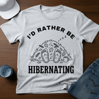 I'D Rather Be Hibernating - Funny Bigfoot Coffee Tee - T-Shirt - Deadpan Outdoors Co.