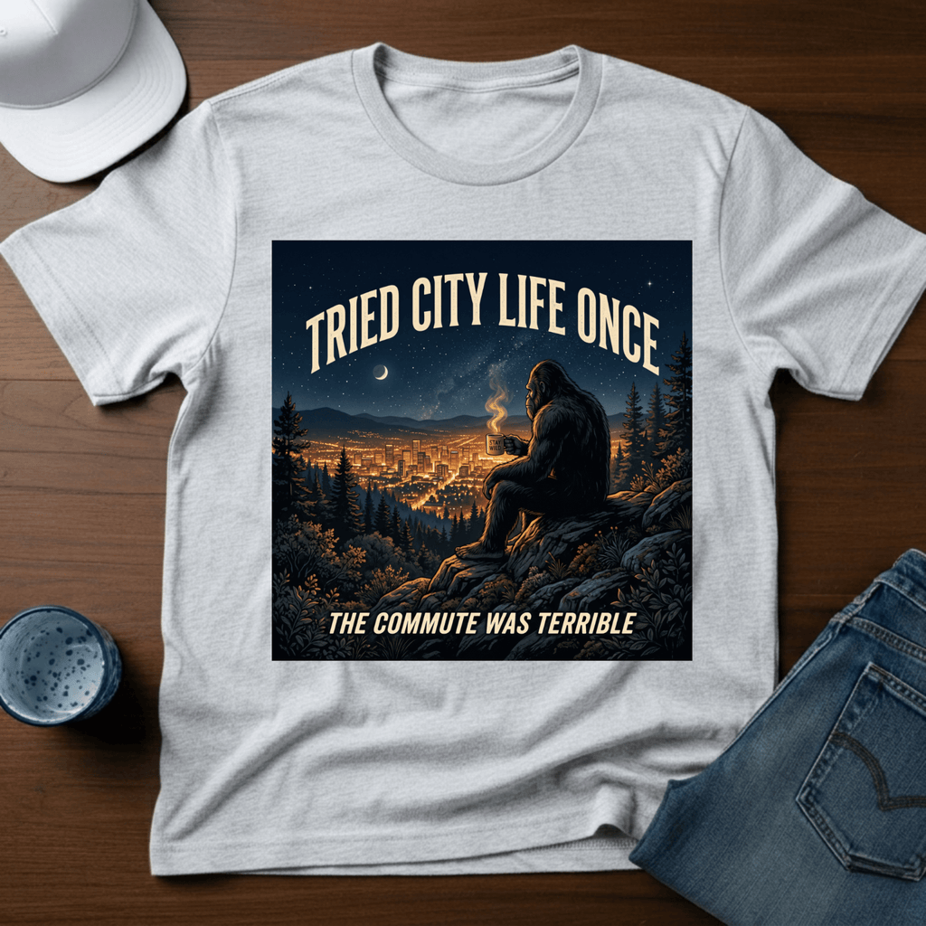 Tried City Life Once - The Commute Was Terrible T-Shirt - Deadpan Outdoors Co.