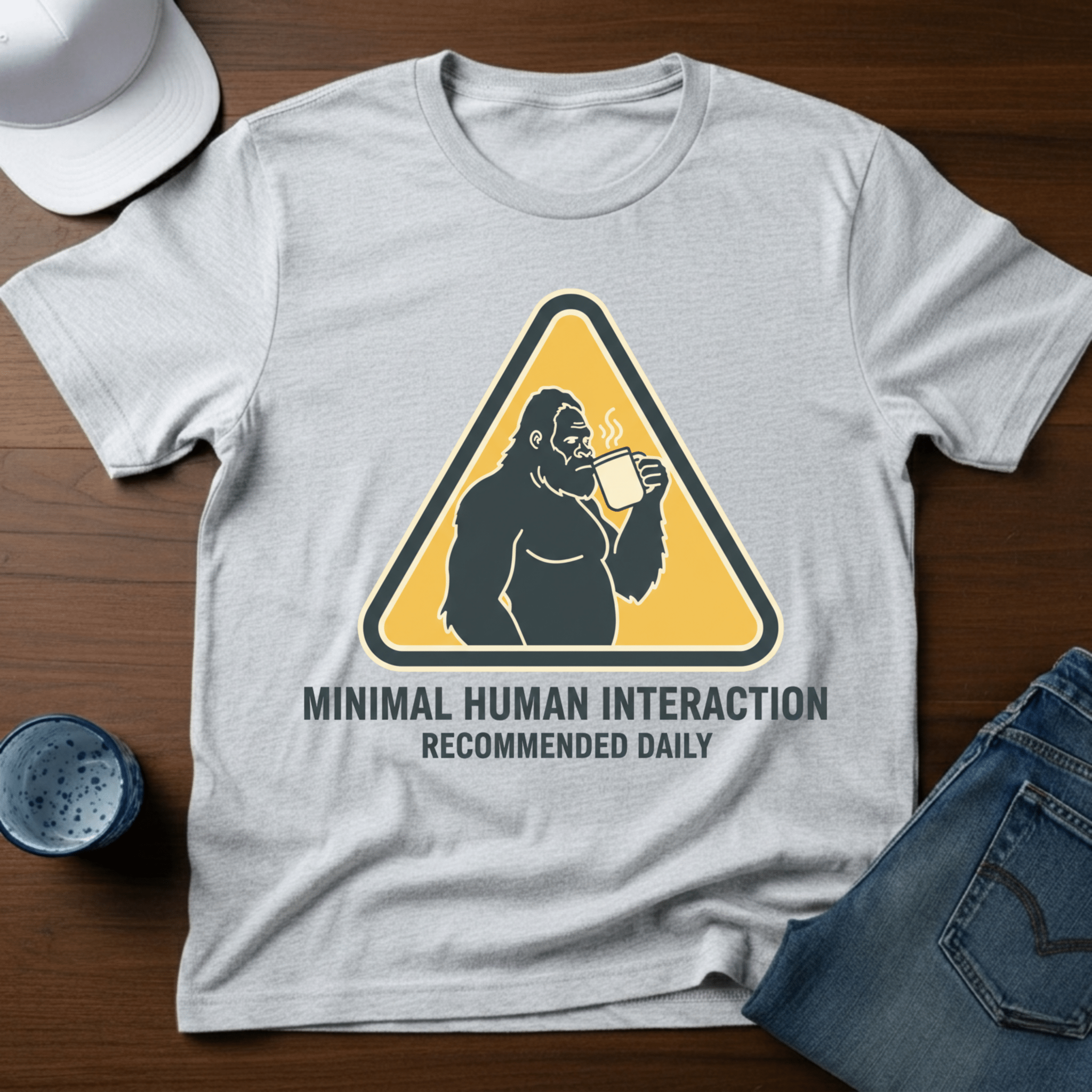 Minimal Human Interaction Recommended Daily T-Shirt - Deadpan Outdoors Co.