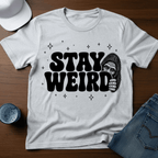 Stay Weird T-Shirt - Bigfoot Humor Tee - Deadpan Outdoors Co.