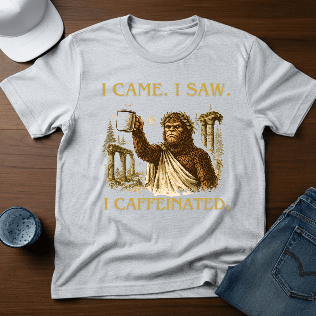 I Came. I Saw. I Caffeinated T-Shirt - Deadpan Outdoors Co.