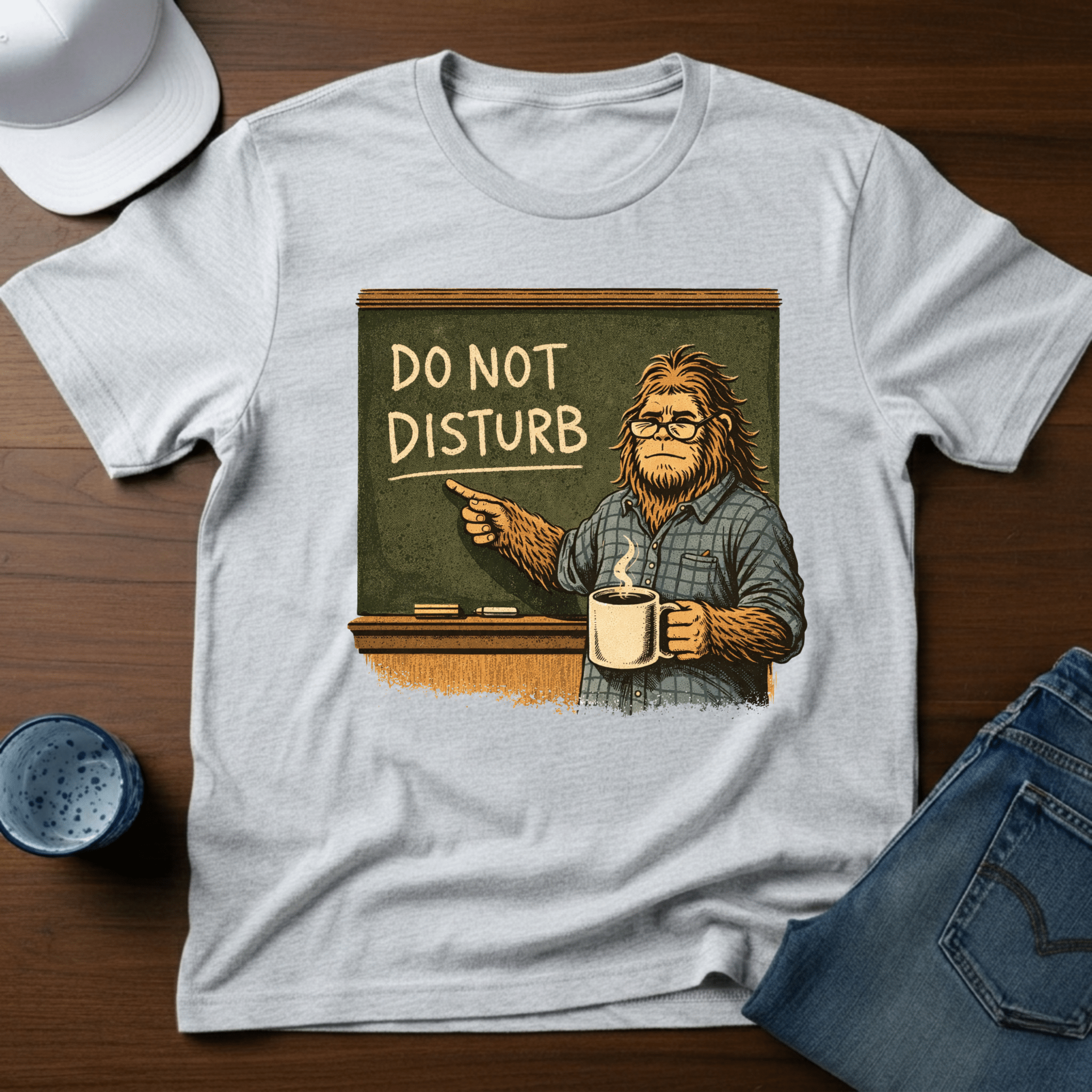 Do Not Disturb - Teacher Bigfoot T-Shirt - Deadpan Outdoors Co.