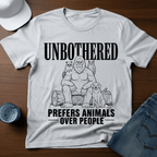 Unbothered - Prefers Animals Over People T-Shirt - Deadpan Outdoors Co.